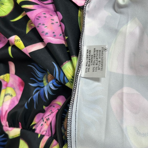 Lindy Bop Annie Exotic Popsicle Fruit Print Dress Black Womens US 6 Retro Pinup - Picture 7 of 12
